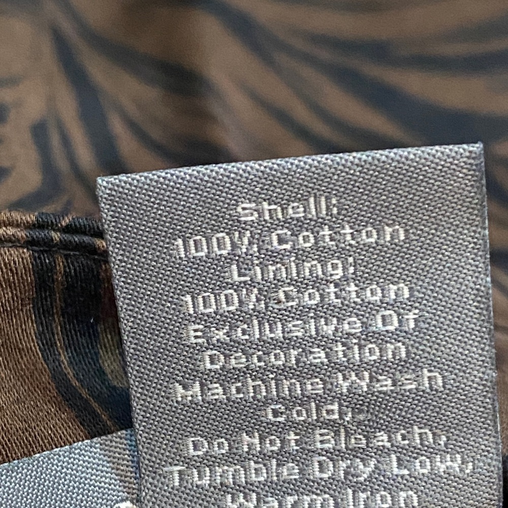 VNTG Ann Taylor Brown and Black Leaf Pattern A-Line Skirt - Picture 4 of 6